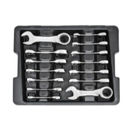 KD TOOLS Ratcheting Combination Stubby Wrench Set - 14 Piece KDT85206